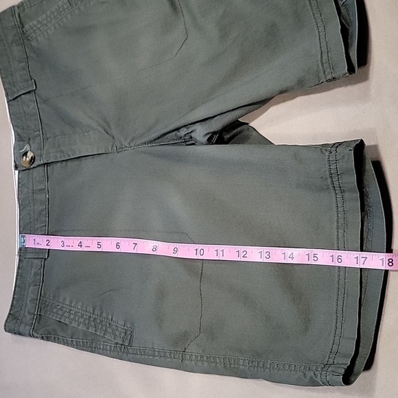 Dockers Size 10 Dark Olive Green Bermuda Length Chino Shorts, Gently Used - Picture 5 of 11